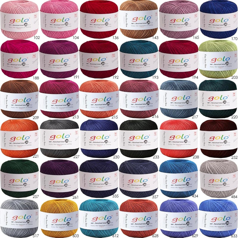 Golo 3 Balls Crochet Thread Size 20 Embroidery Thread Crochet Yarn for Hand 805 - Image 2